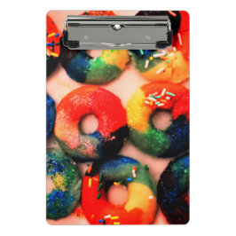 Rainbow Donuts Mini Klemmbrett