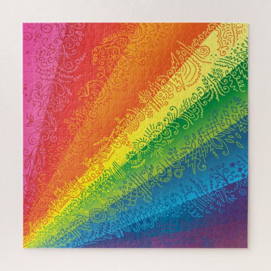 Rainbow Doodle Artwork Puzzle (Vertikal)