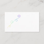 Rainbow Doodle Business Cards Visitenkarte (Rückseite)