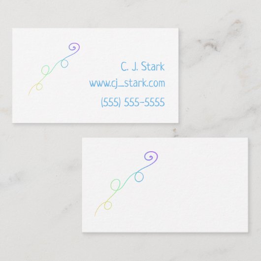 Rainbow Doodle Business Cards Visitenkarte (Vorne/Hinten)