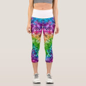 Rainbow Doodle Capri Leggings (Vorderseite)