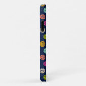 Rainbow Doodle Dot Confetti auf Navy Wrapping Pape Case-Mate iPhone Hülle (Hinten/Rechts)