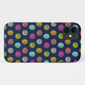 Rainbow Doodle Dot Confetti on Navy Wrapping Paper Case-Mate iPhone Hülle (Rückseite (Horizontal))
