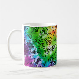 Rainbow Doodle Kaffeetasse