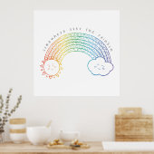 Rainbow Doodle Print Poster (Küche)