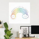 Rainbow Doodle Print Poster (Heimbüro)