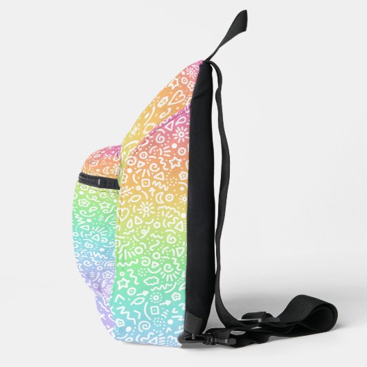 Rainbow Doodles Crossbody Bag (Rechts)