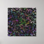 Rainbow Doodles Stretched Canvas Print Leinwanddruck (Vorderseite)