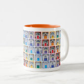 Rainbow Doors of Ireland Coffee Cup Zweifarbige Tasse (VorderseiteRechts)