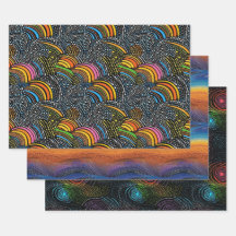 Rainbow dot art wrapper