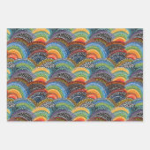 Rainbow dot art wrapper geschenkpapier set (Vorderseite 2)