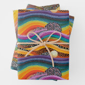 Rainbow dot art wrapper geschenkpapier set (Beispiel)
