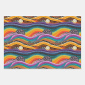 Rainbow dot art wrapper geschenkpapier set (Vorderseite)