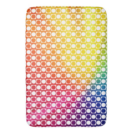 Rainbow Dot Badematte (Vorderseite Vertikal)