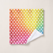 Rainbow Dot Badhandtuch Set (Waschlappen)