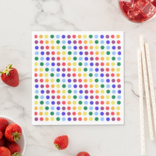 Rainbow Dot Confetti Party Serviette (Beispiel)