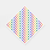 Rainbow Dot Confetti Party Serviette (Ecke)
