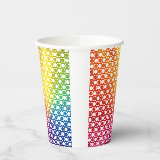 Rainbow Dot Pappbecher (Links)
