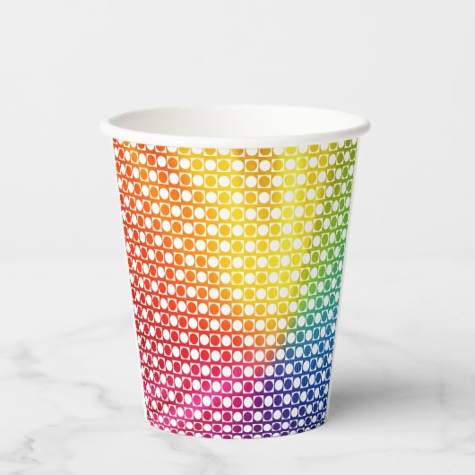 Rainbow Dot Pappbecher (Vorderseite)