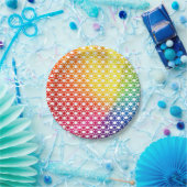 Rainbow Dot Pappteller (Party)