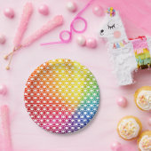 Rainbow Dot Pappteller (Party)