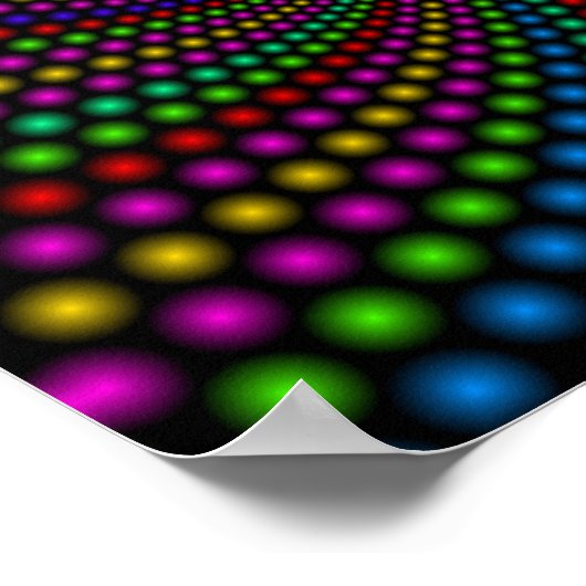 Rainbow Dot Spiral Poster (Ecke)