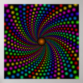 Rainbow Dot Spiral Poster (Vorne)