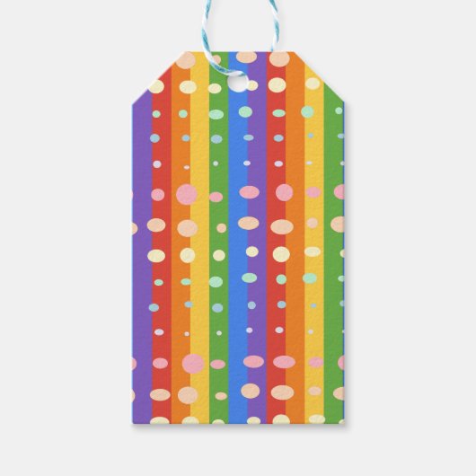 RAINBOW DOT SRIPES GESCHENKANHÄNGER (Vorderseite)