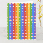 RAINBOW DOT SRIPES KARTE (Gelbe Blume)