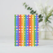 RAINBOW DOT SRIPES POSTKARTE (Stehend Vorderseite)
