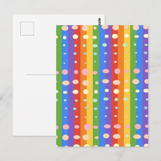 RAINBOW DOT SRIPES POSTKARTE (Vorne/Hinten)