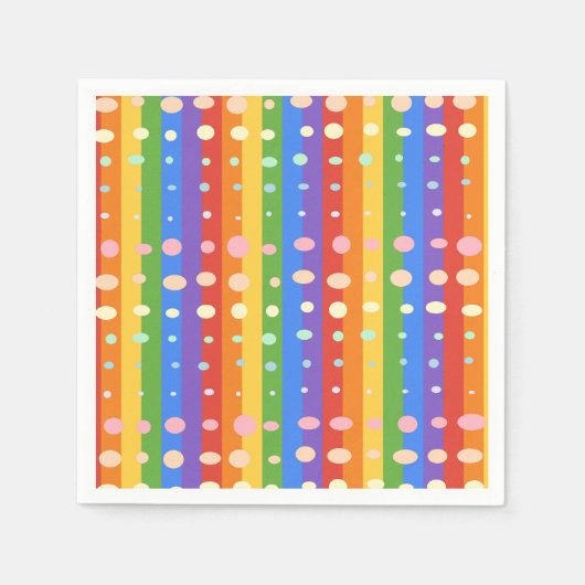 RAINBOW DOT SRIPES SERVIETTE (Vorderseite)