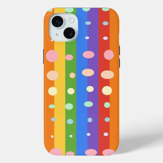 RAINBOW DOT STRIPES Case-Mate iPhone HÜLLE (Rückseite)
