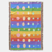RAINBOW DOT STRIPES DECKE (Vorderseite Vertikal)