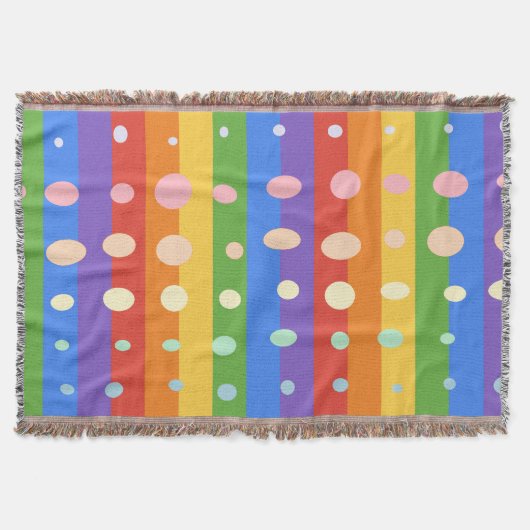 RAINBOW DOT STRIPES DECKE (Vorderseite)