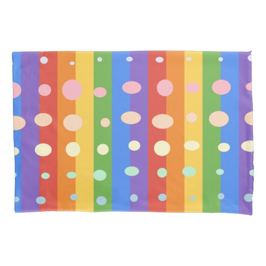 RAINBOW DOT STRIPES KISSENBEZUG (Vorderseite)