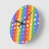 RAINBOW DOT STRIPES RUNDE WANDUHR (Winkel)