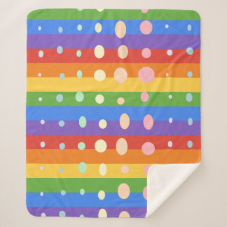 RAINBOW DOT STRIPES SHERPADECKE