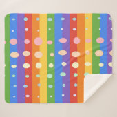 RAINBOW DOT STRIPES SHERPADECKE (Vorderseite (Horizontal))