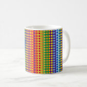 Rainbow Dots and Stripes Kaffeetasse (VorderseiteRechts)