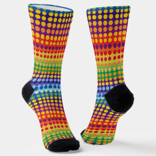 Rainbow Dots and Stripes Socken