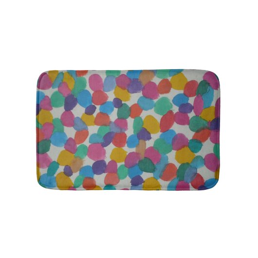 Rainbow Dots Bath Mat Badematte (Vorderseite)
