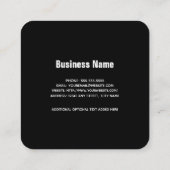 Rainbow Dots Bright Black Quadratische Visitenkarte (Rückseite)