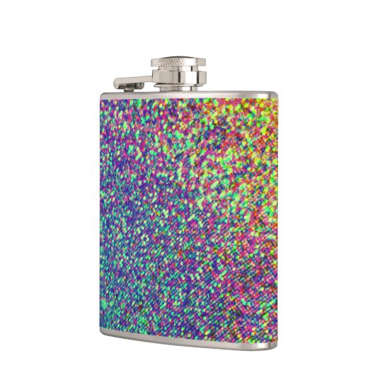 Rainbow Dots Confetti Flask Flachmann (Links)
