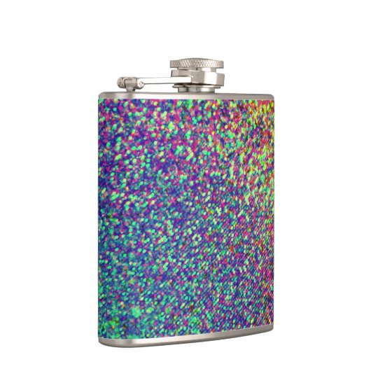 Rainbow Dots Confetti Flask Flachmann (Rechts)