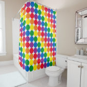 Rainbow Dots Duschvorhang (Beispiel)