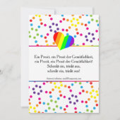 Rainbow Dots Einladung (Vorderseite)