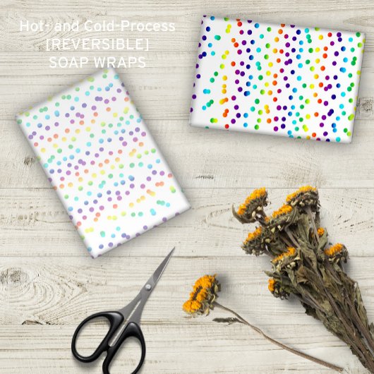 Rainbow Dots Muster Artisan Soap Wraps