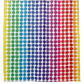 Rainbow Dots Muster Duschvorhang (Vorderseite)