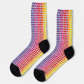 Rainbow Dots Muster Socken (Linkes Detail)